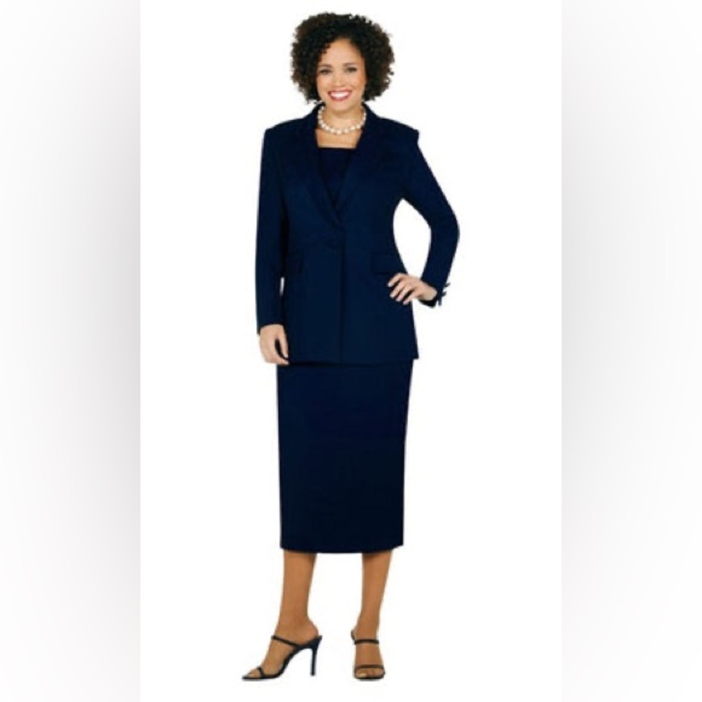 0945. Elegant Navy Blue Women's Skirt